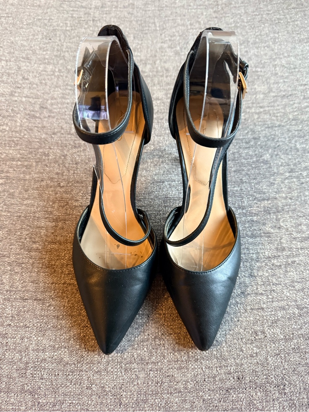 ALDO Black Pointed Toe Double Strap Pumps